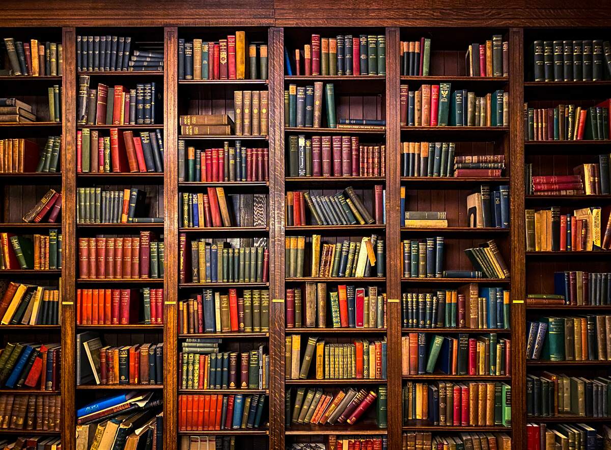 Фотошпалери велика бібліотека з книгами