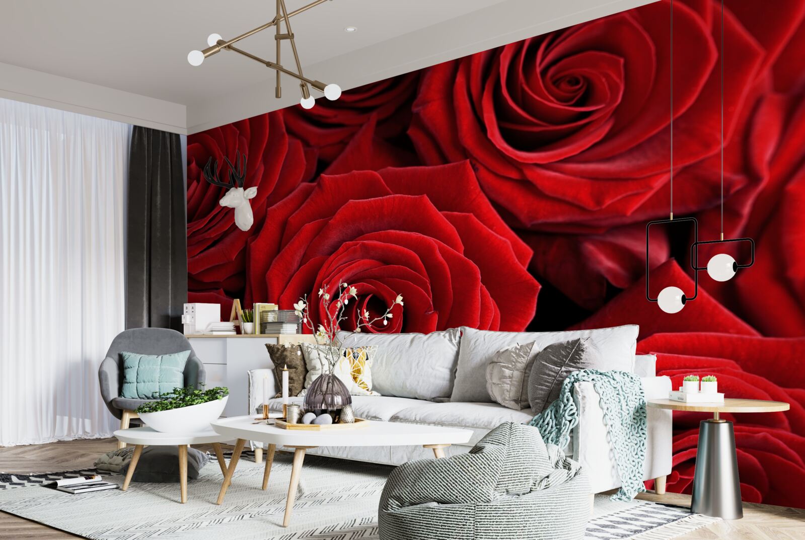 Фотошпалери резюме традиційних червоних троянд