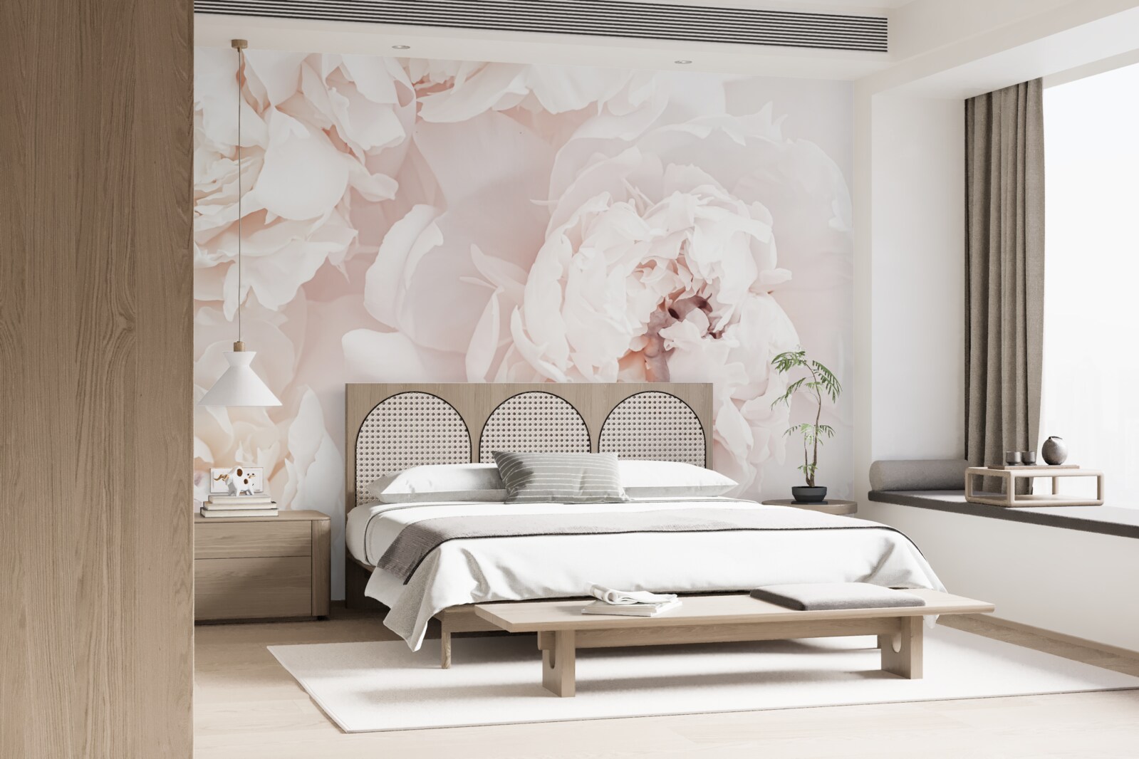 Фотошпалери півонія ніжної пастельної краси