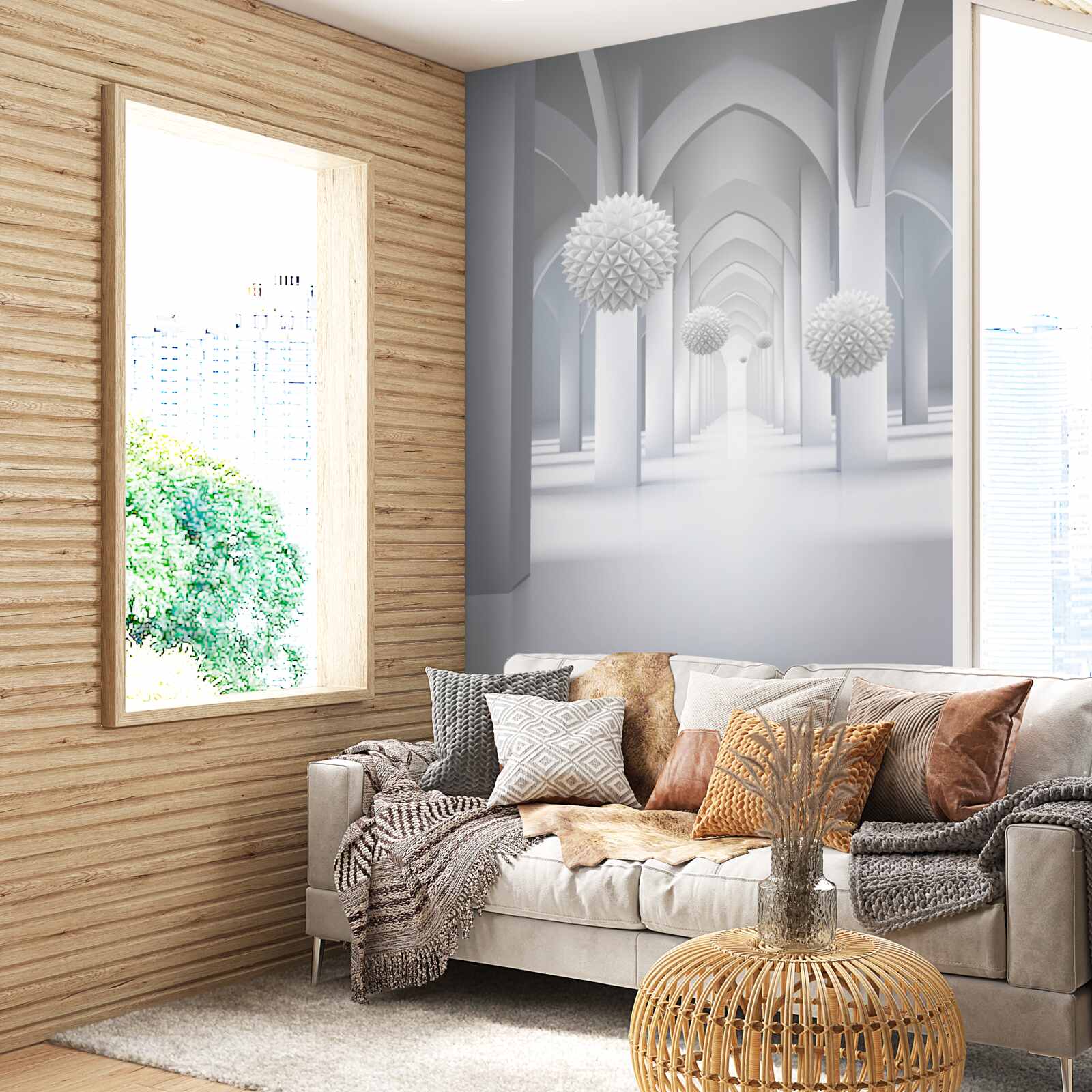 Фотошпалери абстрактні готичні колони