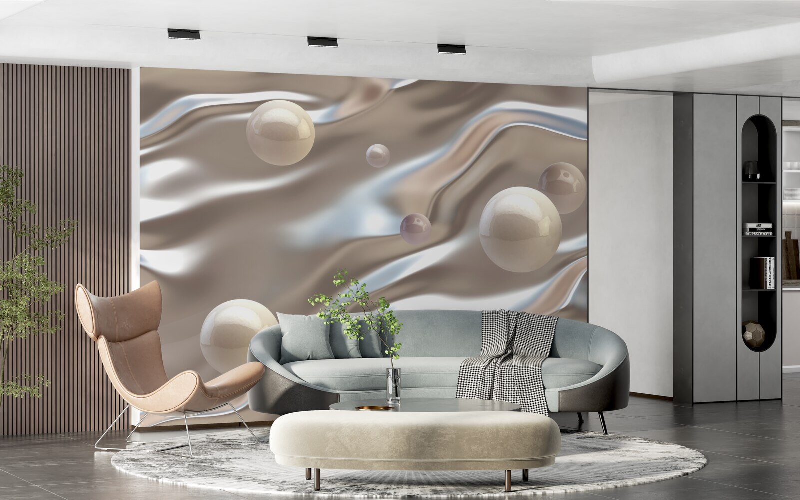 Фотошпалери перламутр на шовку