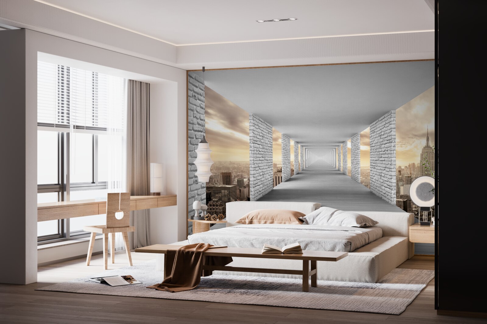 Фотошпалери 3d прогулянка містом