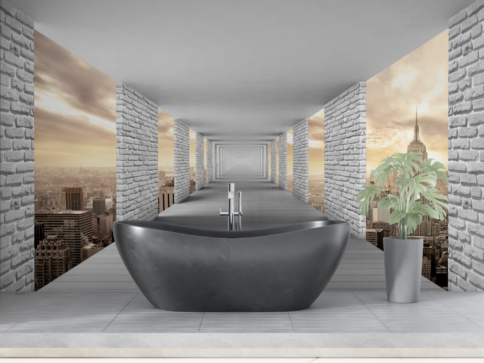 Фотошпалери 3d прогулянка містом