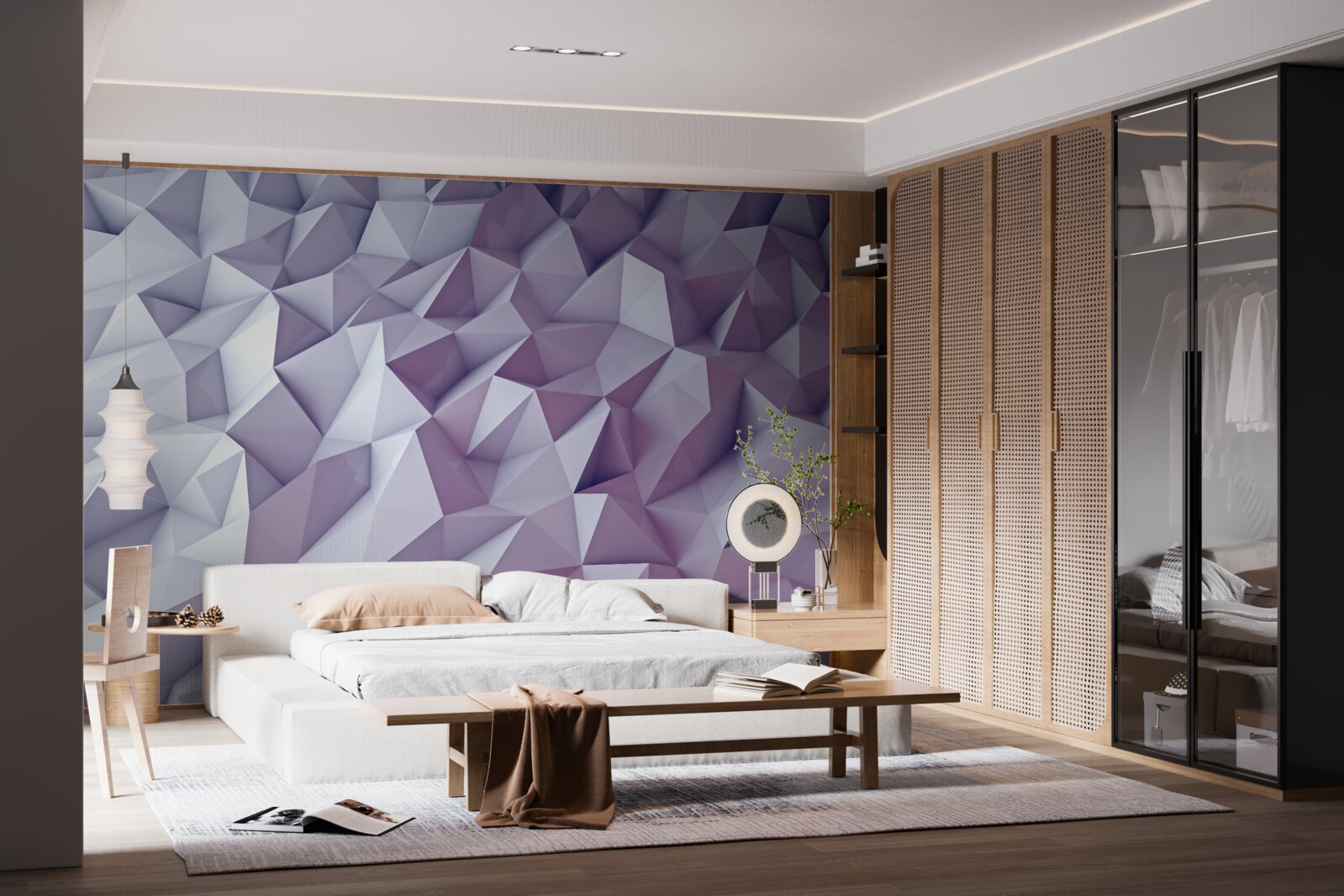 Фотошпалери градієнтні абстракції у формі трикутників