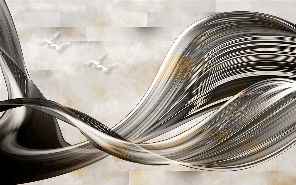 Фотошпалери лінії плавні та абстрактні