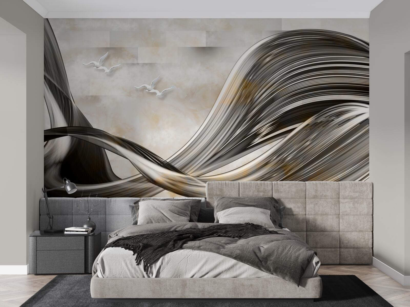 Фотошпалери лінії плавні та абстрактні