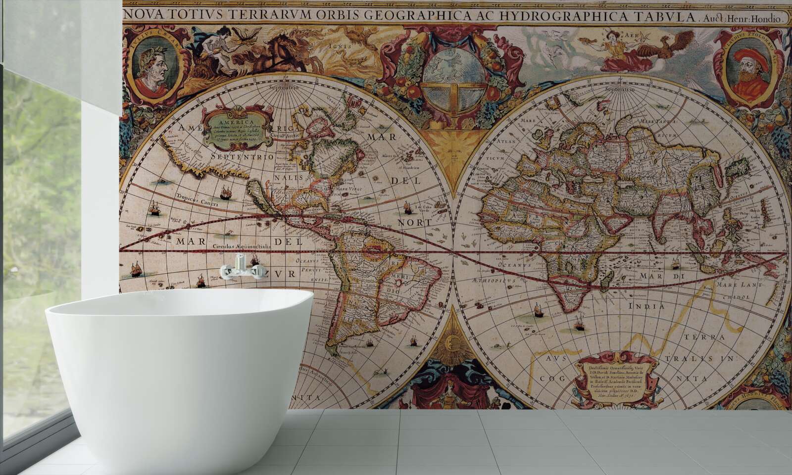 Fototapeta antyczna mapa świata