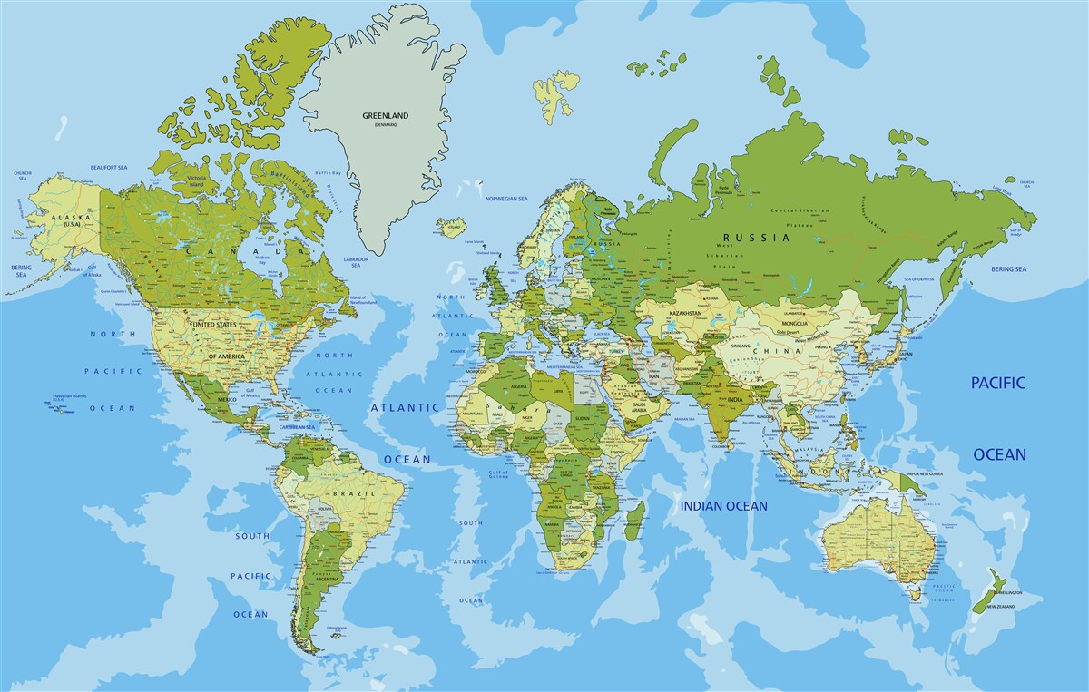 Fototapeta tradycyjna mapa świata
