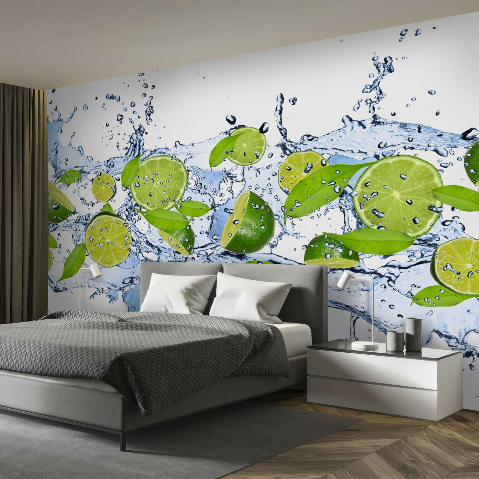 Фотошпалери лайми нарізати і опустити у воду