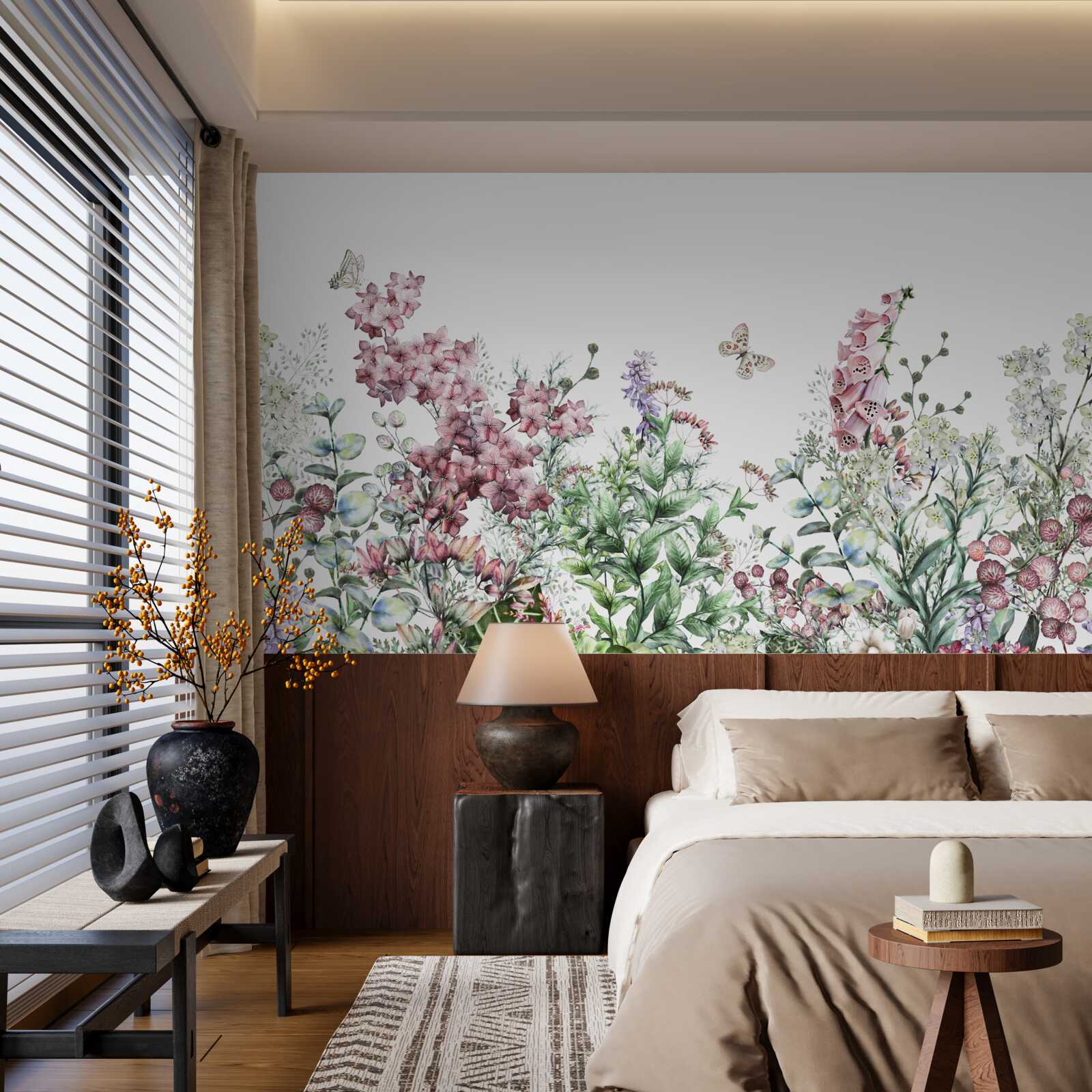 Фотошпалери лугове поле, що милує око своїми яскравими барвами