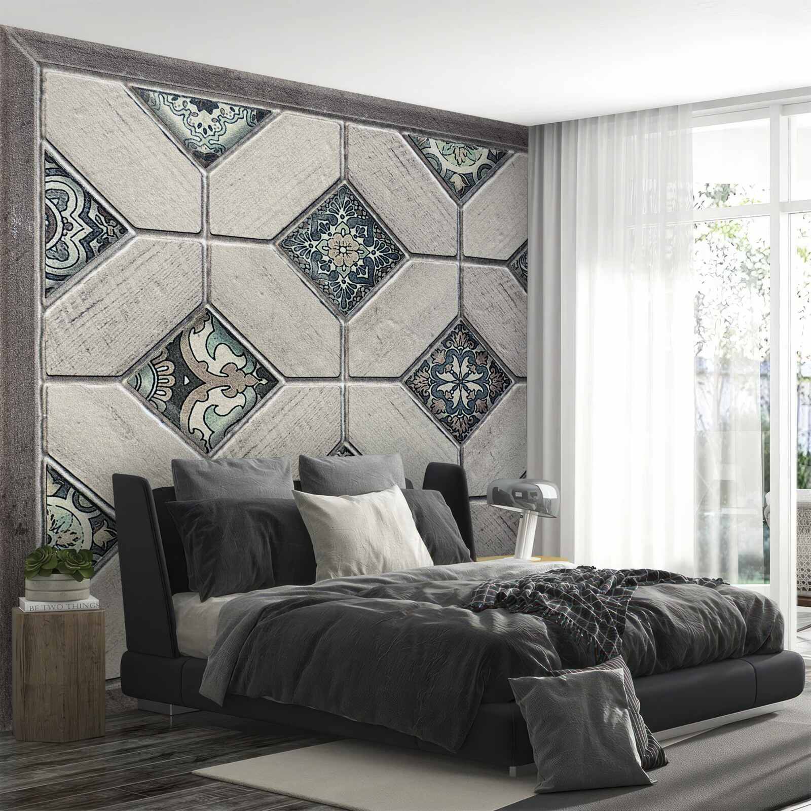 Фотошпалери форми, що поєднуються в абстракції