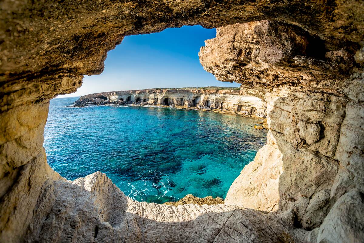 Fototapeta panorama oceanu ze szczytu klifu