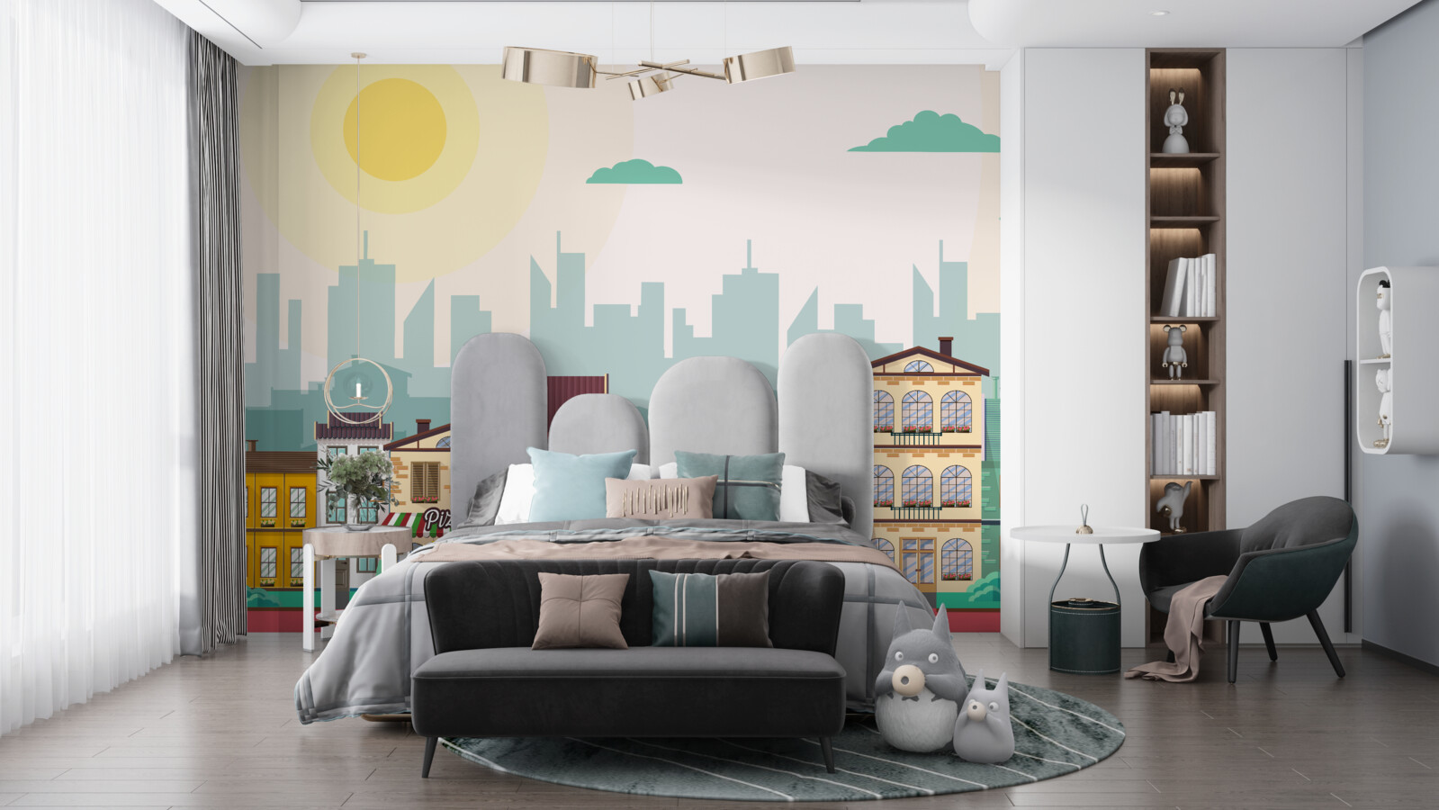 Фотошпалери Красиві будинки в різних кольорах