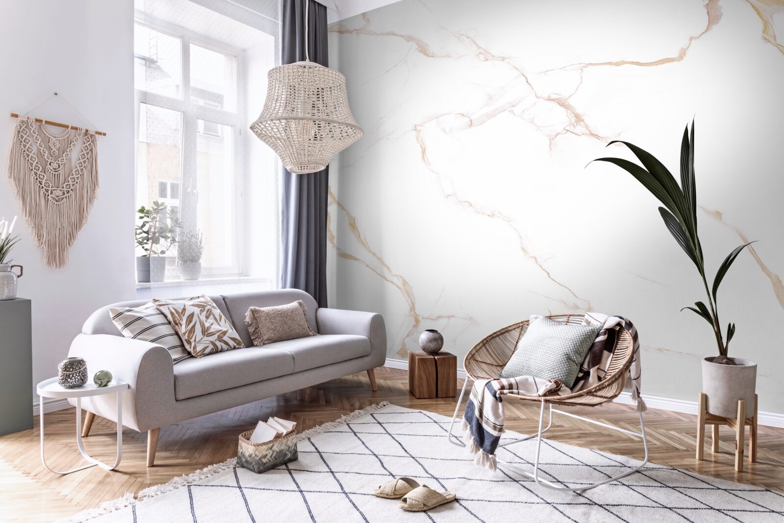 Fototapeta jasnobrązowe płytki porcelanowe