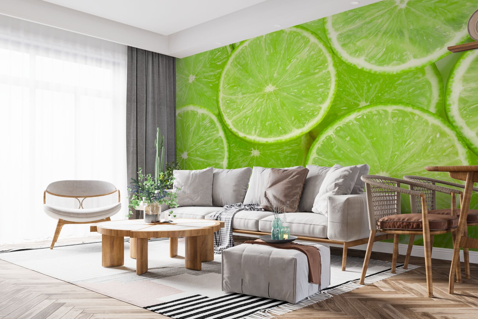 Fototapeta dojrzałe kawałki limonki
