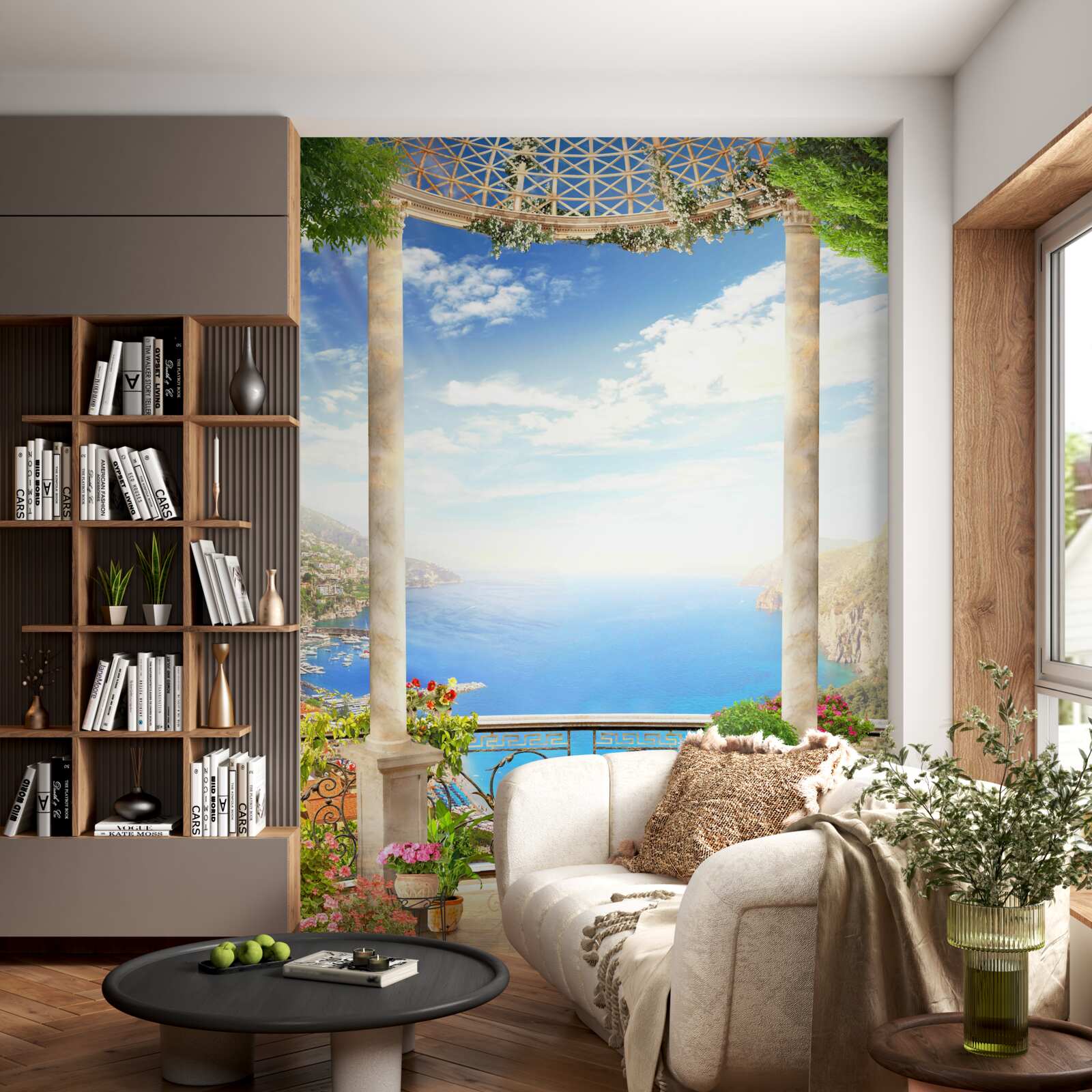 Фотошпалери платформа з видом на море
