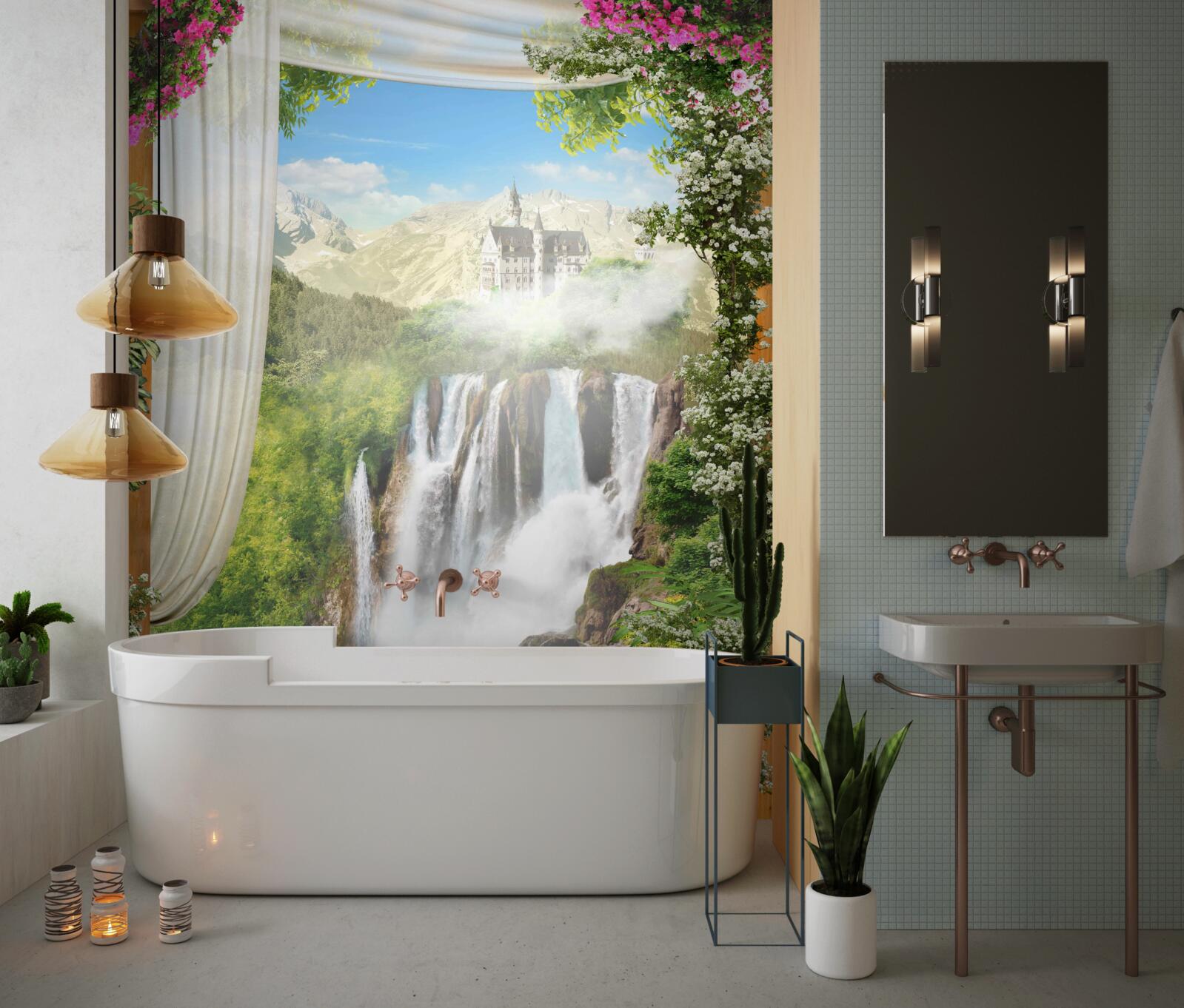 Фотошпалери стежка, що веде до водоспаду