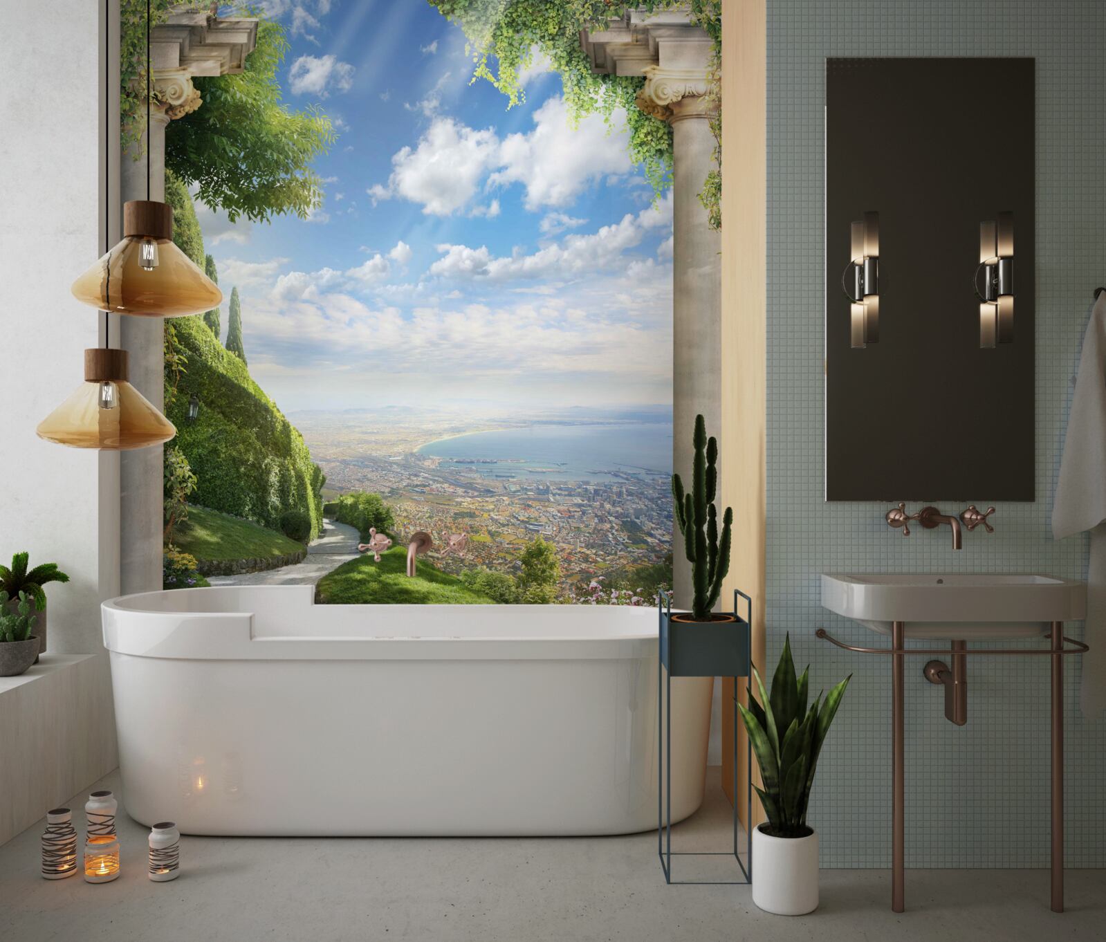 Фотошпалери пейзаж з видом на гавань