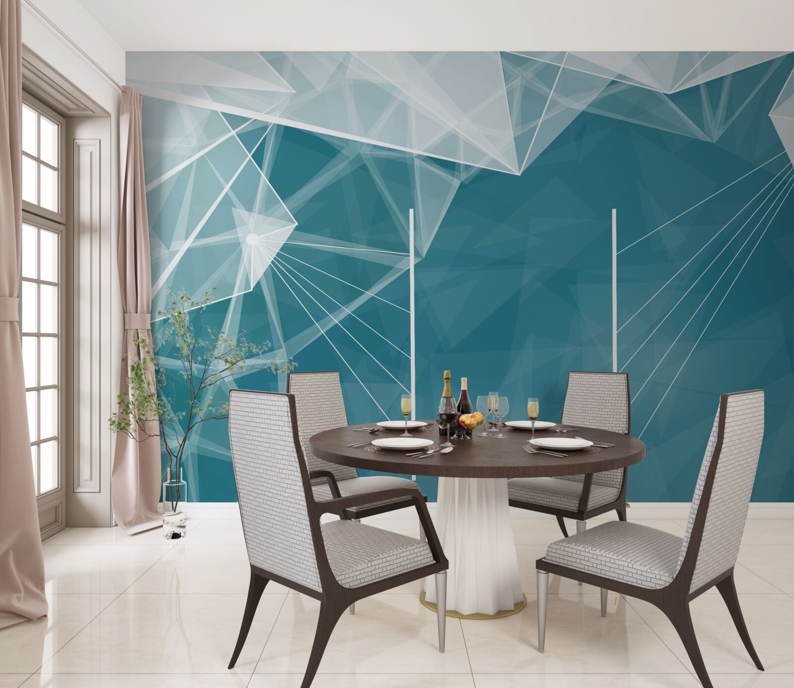 Фотошпалери вершини засніжених гір