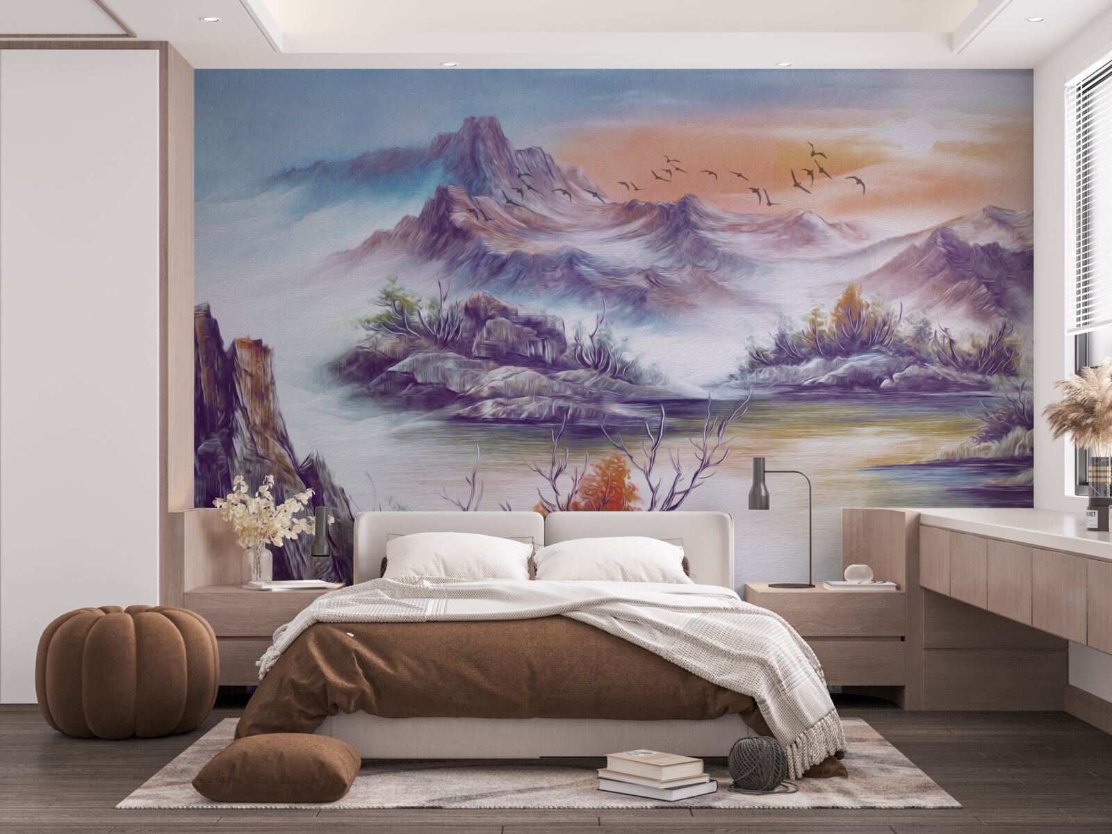 Фотошпалери гори вкриті туманом